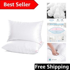 Luxury Hotel Collection Queen Size Bed Pillows 2 Pack - Plush Breathable
