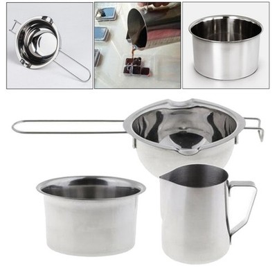 3 Teile/los Edelstahl Kerzen Wachs Schmelzen Topf Doppel Kessel 600ml Dripless