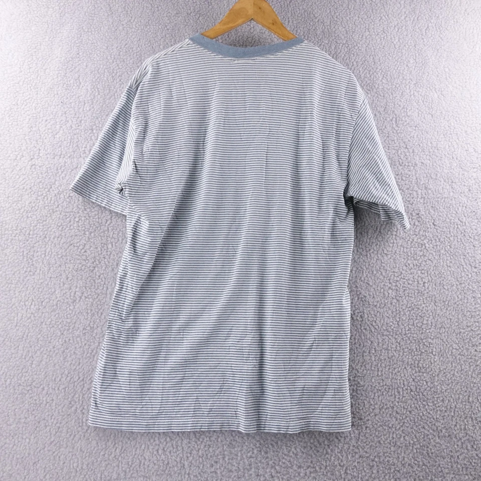 Camiseta de Colección Años 90 Bugle Boy Para Hombre Puntada Única Azul Blanco Rayas Talla M EE. UU. Foto 2 de 4