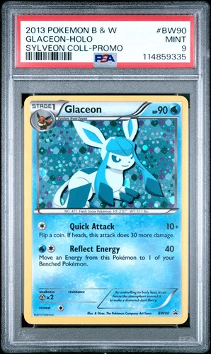 2013 POKEMON 2013 BW BLACK STAR PROMO GLACEON #BW90 HOLO PSA 9 MINT #114859335