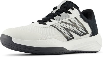 New Balance Women's 696 V6 Tennis Shoe, White/Black, 10.5 Wide - White/Black - 1