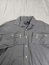 Polo Ralph Lauren Dress Shirt Mens 16.5 34/35 Gray Check Philip Long Sleeve