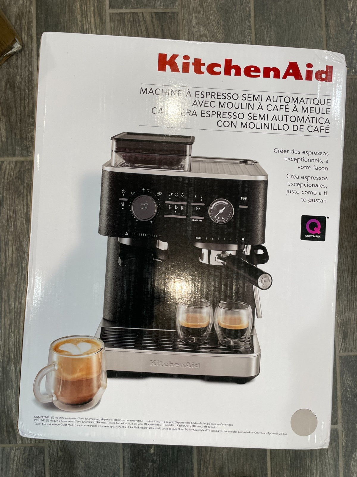KitchenAid Semi-Automatic Espresso Machine w/ Burr Grinder 2.5L KES6551SX - Silv