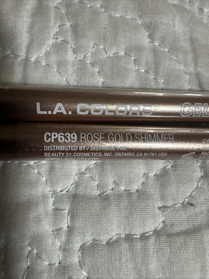 Set Of 2 L.A. COLORS Gel Eyeliner - Glide-On Gel Formula  *ROSE GOLD SHIMMER* - Image 2 of 3