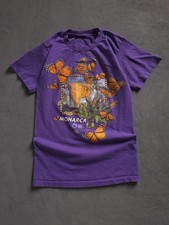Vintage 90s Monarch Butterfly Canadian Museum Of Nature Purple T-shirt Women's M