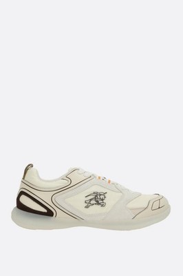 BURBERRY Matrix Ivory Nylon Leather  Sneakers New & Authentic