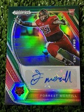 Forrest Merrill Auto 2021 Prizm Draft Picks RC Green