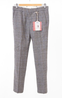 Scotch & Soda Shrunk Hose Stoffhose Jungen Gr. 14 (164) Grau Kariert Wolle Neu