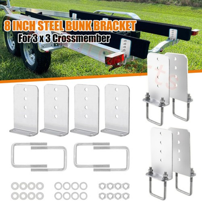 #ad 8Pack 8 inch Galvanized L Type Boat Trailer Bunk Brackets for 3 x 3 Crossmember $59.99