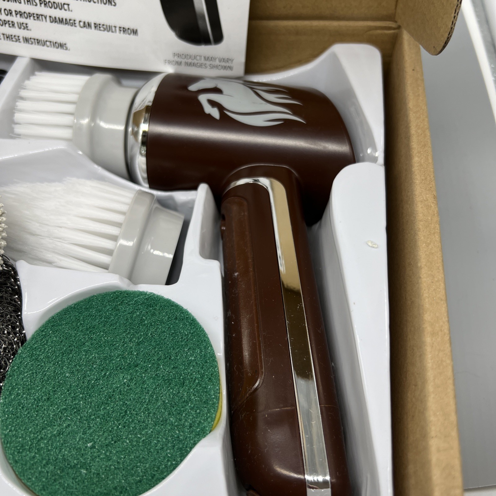 Ruby Horsepower Handheld Cordless Rechargeable Spinning Power Scrubber  NIB