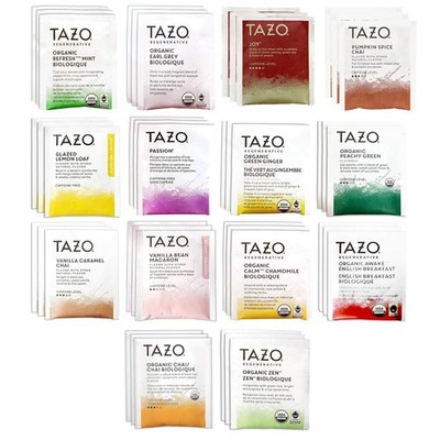 Tea Bags Sampler Assortment Variety Pack Gift Box (42 Count) 14 Different Fla...