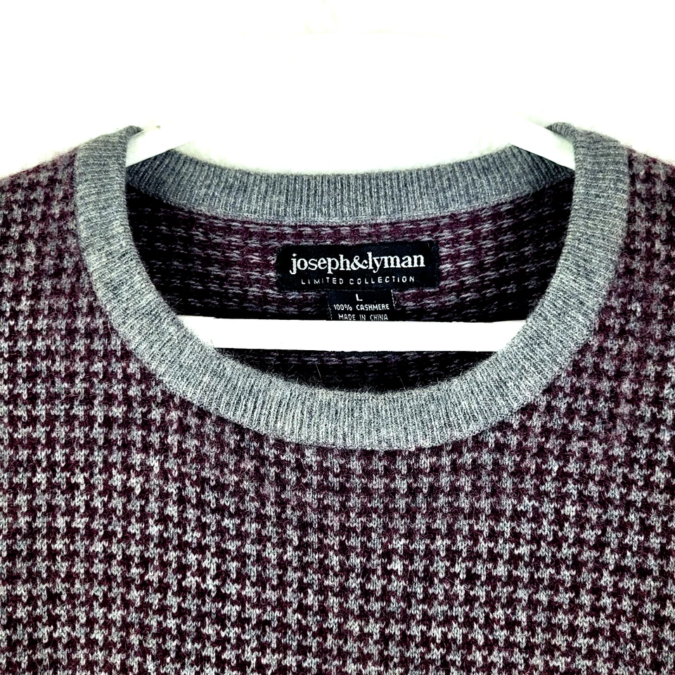 Suéter Joseph & Lyman Colección Limitada 100% Cachemira Hombre Talla L Cuello Redondo Gris Foto 3 de 4