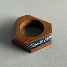 Soporte de exhibición de lentes Minolta ROKKOR soporte hexagonal de madera para montaje SR (MC)