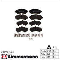 Zimmermann 23490.150.1 Bremsbelagsatz FüR Mazda 323 S 323 F Bj