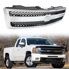Front Grille Grill Fit For 2007-2013 Silverado 1500 Chrome Shell W Black Insert Front Grille Grill Fit For 2007-2013 Silverado 1500 Chrome Shell W Black Insert