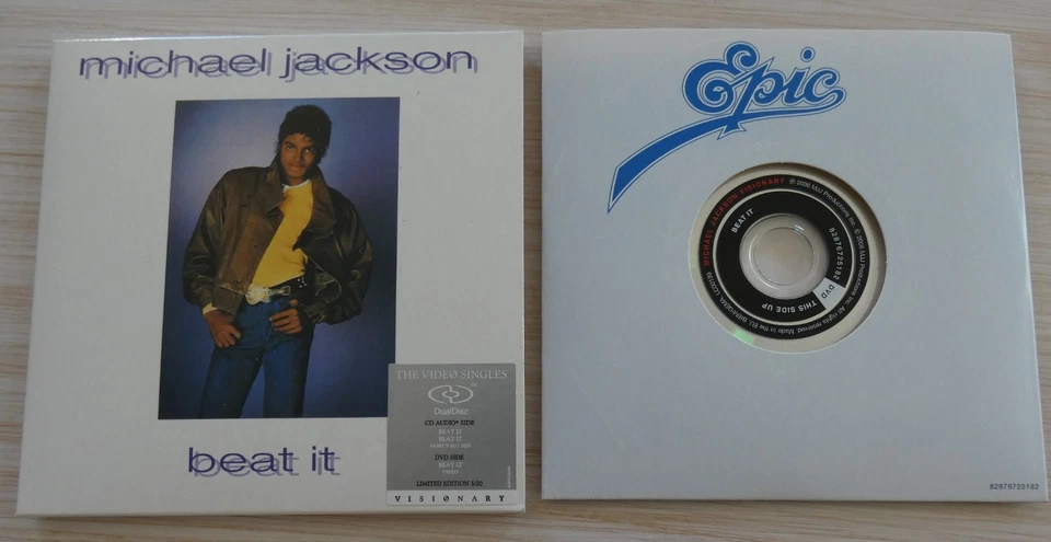 DUALDISC FACE CD + SIDE DVD MICHAEL JACKSON SINGLE BEAT IT - Photo 2/4