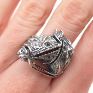 silver horse silver925 ベルリング Sterling Silver Horse Ring | eBay