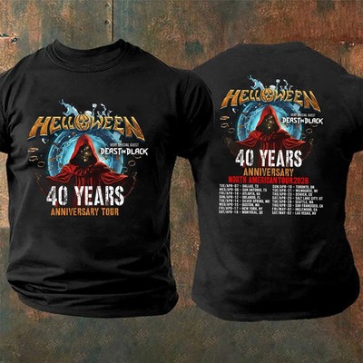 SALE - Helloween 40th Anniversary North American Tour 2026 Schedule Dates Tshirt