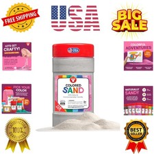 Colored Sand for Crafts   1 lb Bottle, White   Vibrant Colorful Fine Sensory ...
