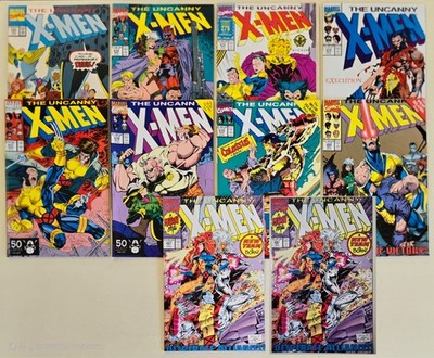 Uncanny X-Men Comic #273 - 281, 281 Run Marvel Copper Age Lot-10