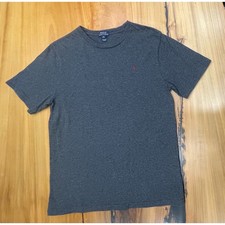 Polo Ralph Lauren Charcoal Grey Short Sleeve Shirt 18 20 Boys XL Red Horse