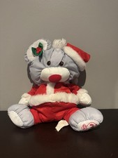 Vtg 1988 Fisher Price Puffalump Christmas Mouse Red Suit 12 Plush see Details