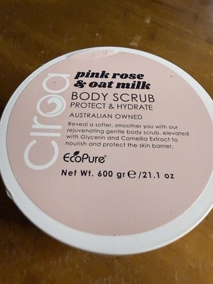 Ciroa pink rose and oat milk body scrub repair and hydrate 21.2oz