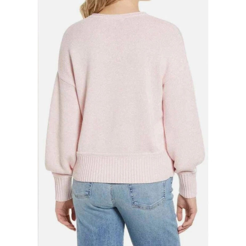 Suéter para mujer TOMMY BAHAMA cuello en V XS rosa claro brezo algodón suave nuevo sin etiquetas Foto 2 de 4