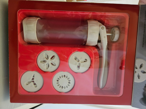 Pressa per biscotti Wilton Cookie Max Spritz nuova 12 dischi design Natale - Foto 3 di 4