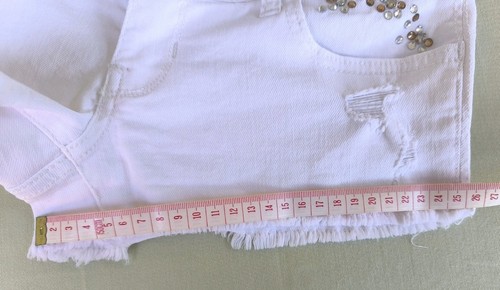 Hollister Damen, Mädchen Shorts Hotpants. Gr 24. Weiß 98% Baumwolle, 2% Elastan. - Bild 13 von 21
