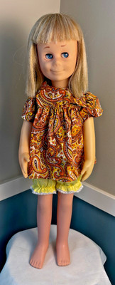 1960s Charmin' Chatty 24'' Doll Blonde Hair Vtg Mattel - Cathy Style w/ Outfit