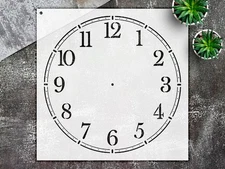 Stencil Coffee Clock Face - Reusable Mylar, DIY Home Decor - StencilAir