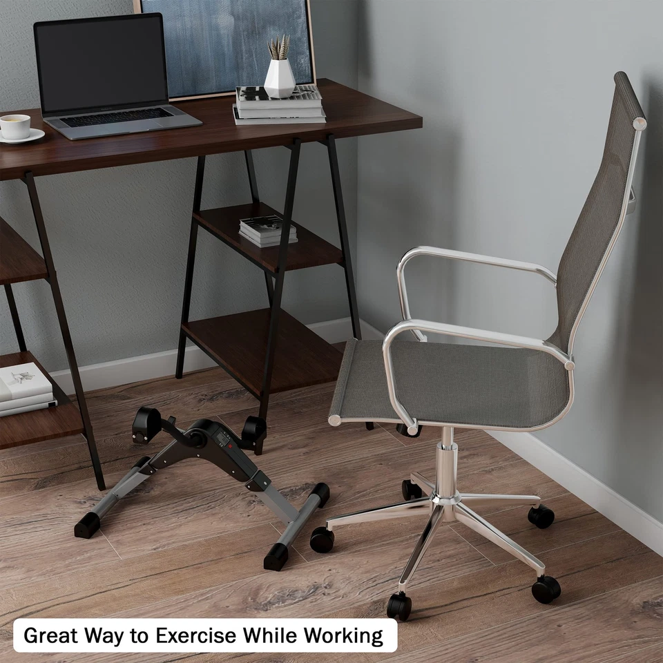 Ejercitador de pedales de bicicleta debajo del escritorio con rastreador de calorías y resistencia ajustable... Foto 4 de 4