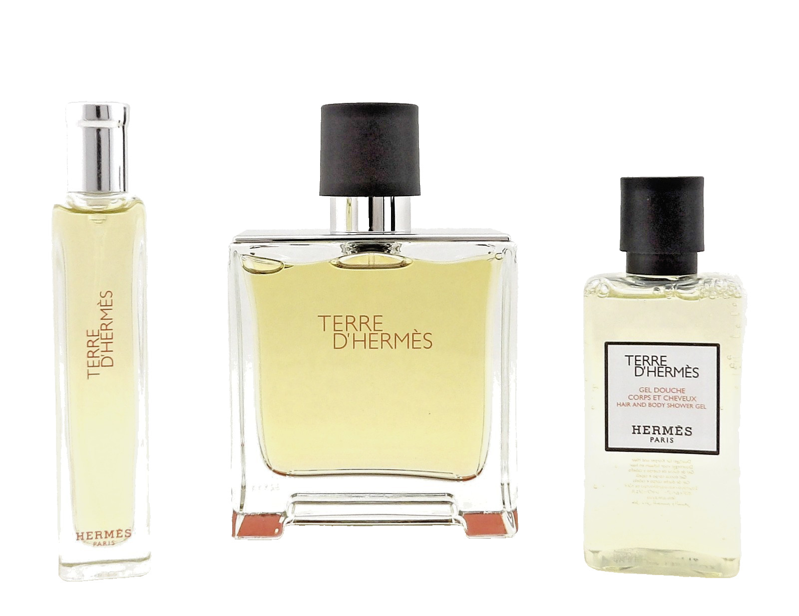 Terre D'Hermes Perfume by Hermes 2.5 oz & 15 ml + 1.4 oz Shower Gel Men's SET
