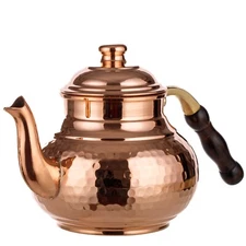 Hammered Thickest Copper Tea Pot Kettle Stovetop Teapot, 28 Oz