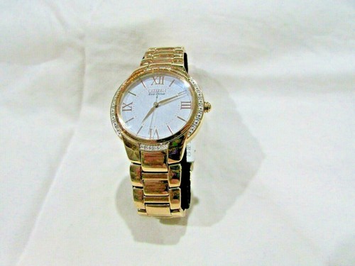 CITIZEN REGENT LADIES DIAMOND BEZEL ECO DRIVE WHITE DIAL ROSE GOLD FB1223-55D - 第 1/5 張圖片