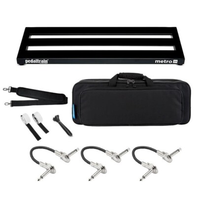 New Pedaltrain Metro 24 Guitar Effects Pedal Board with Soft Case & Patch Cables
