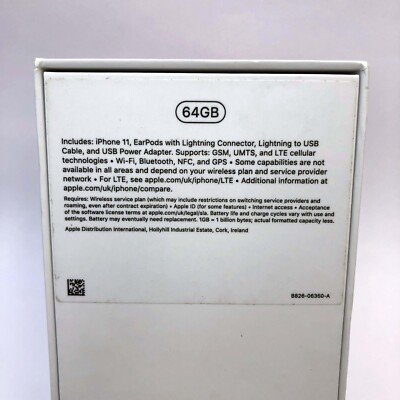 Apple iPhone 11 original box only 64GB Black with charger and