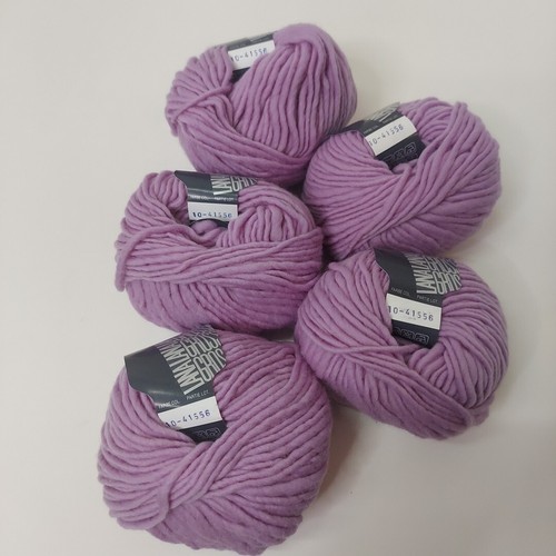 5 Cakes Lana Grossa Fiammato Yarn Color 10 Light Purple Lilac 50g Each 100% Wool - Picture 5 of 8