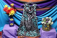 Zac & Rachel Women's Blue 29" Long Mini Dress Size  X-Large top shirt sundress