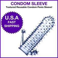 Cond n Condones Reusable Reutilizable Texturizado Para Hombres Masculino Pene