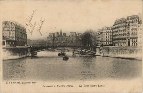 CPA La Seine a travers PARIS - Le Pont St-Louis (144242) - Foto 1 di 2