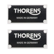 THORENS Made in Germany Turntable Name Plate Aluminum 51mm 2.01" X25mm 0.98" 