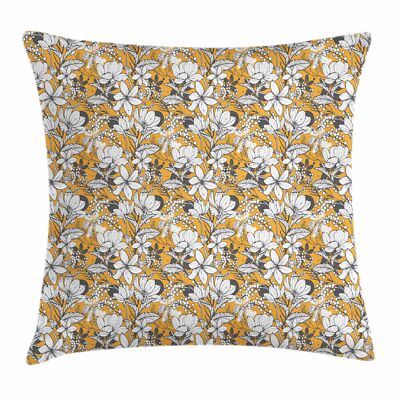 Kissenbezug Dekokissen für Sofa Garten-Kunst Frangipani Mimosa Lotus