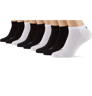PUMA Unisex Sneaker Plain Socks Multipack Size 13-15 Black White | eBay UK