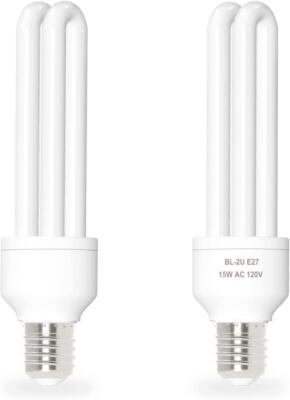 E27 15w U Type Replacement Bulb for 15w Bug Zapper, 2 Pack