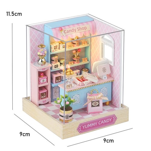 Cozy Dollhouse Kit - With furniture & accessories - Christmas Gift, Booknook - Picture 7 of 8