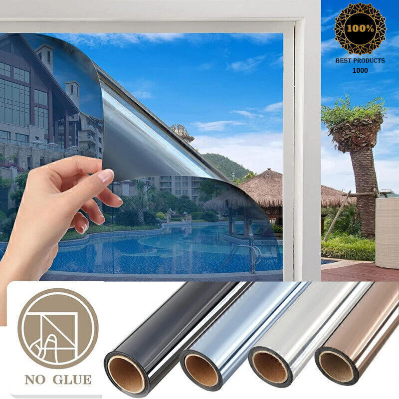 One Way Mirror Reflective Window Film Home Privacy Solar Tint Foil ...