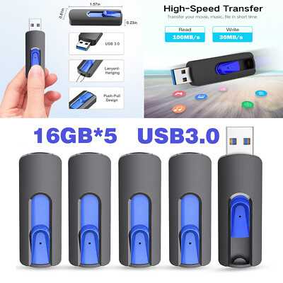 5/10 16GB USB 3.0 Flash Drive Memory Stick Pen Thumb Flash Drive Data Storage
