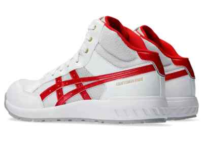 【新品】asics WINJOB CP218 ASICS WINJOB CP218 1273A091 100 White Classic Red 3E Safety
